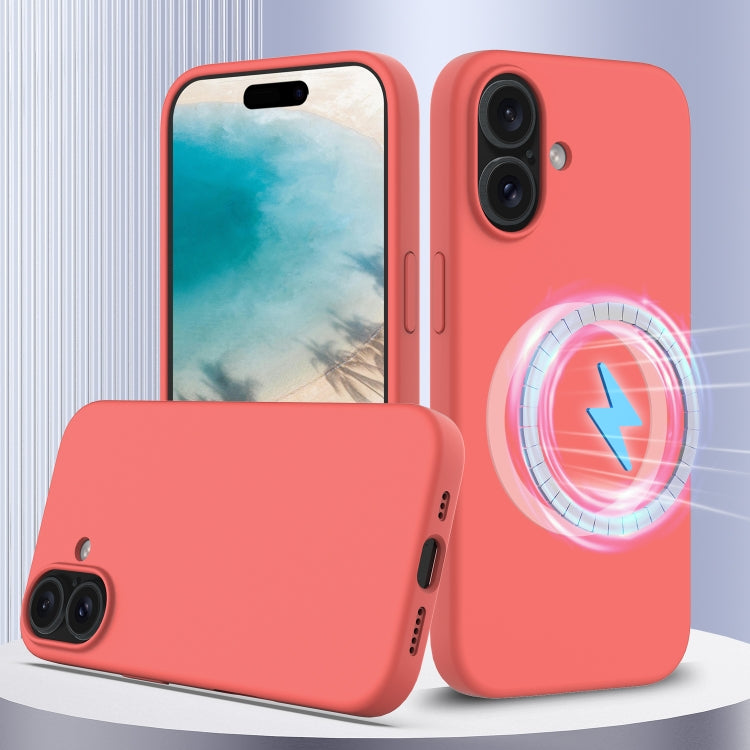 For iPhone 16 Plus Shockproof Silicone Magsafe Phone Case(Pink Orange) - iPhone 16 Plus Cases by PMC Jewellery | Online Shopping South Africa | PMC Jewellery | Buy Now Pay Later Mobicred