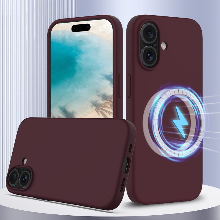 For iPhone 16 Plus Shockproof Silicone Magsafe Phone Case(Plum Color) - iPhone 16 Plus Cases by PMC Jewellery | Online Shopping South Africa | PMC Jewellery | Buy Now Pay Later Mobicred