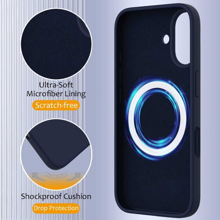 For iPhone 16 Shockproof Silicone Magsafe Phone Case(Navy Blue) - iPhone 16 Cases by PMC TechLife | Online Shopping South Africa | PMC TechLife | Buy Now Pay Later Mobicred