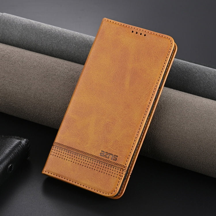 For Xiaomi 14 Ultra AZNS Magnetic Calf Texture Flip Leather Phone Case(Light Brown) - 14 Ultra Cases by AZNS | Online Shopping South Africa | PMC Jewellery | Buy Now Pay Later Mobicred