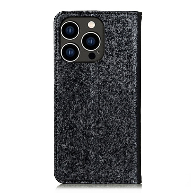 For iPhone 16 Pro Max Magnetic Crazy Horse Texture Horizontal Flip Leather Phone Case(Black) - iPhone 16 Pro Max Cases by PMC Jewellery | Online Shopping South Africa | PMC Jewellery | Buy Now Pay Later Mobicred