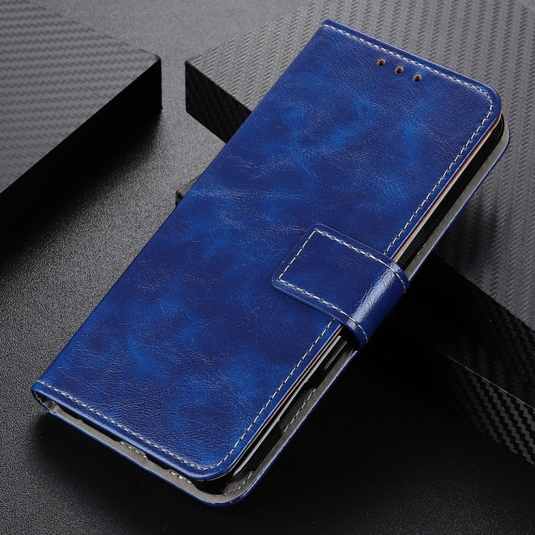 For iPhone 16e Retro Crazy Horse Texture Horizontal Flip Leather Phone Case(Blue) - iPhone 16e Cases by PMC TechLife | Online Shopping South Africa | PMC TechLife | Buy Now Pay Later Mobicred