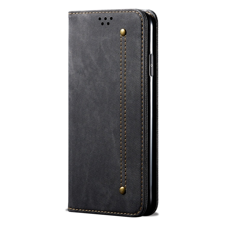 For vivo X100 Pro Denim Texture Flip Leather Phone Case(Black) - X100 Pro Cases by imak | Online Shopping South Africa | PMC Jewellery | Buy Now Pay Later Mobicred