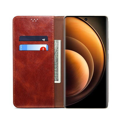 For vivo X100 Pro Oil Wax Crazy Horse Texture Leather Phone Case(Brown) - X100 Pro Cases by imak | Online Shopping South Africa | PMC Jewellery | Buy Now Pay Later Mobicred