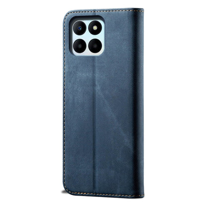 For Honor X8 5G / X6 4G Foreign Denim Texture Flip Leather Phone Case(Blue) - Honor Cases by PMC Jewellery | Online Shopping South Africa | PMC Jewellery | Buy Now Pay Later Mobicred