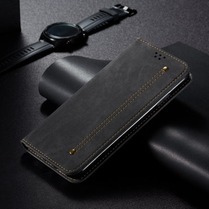 For Honor 90 GT Denim Texture Flip Leather Phone Case(Black) - Honor Cases by PMC Jewellery | Online Shopping South Africa | PMC Jewellery | Buy Now Pay Later Mobicred