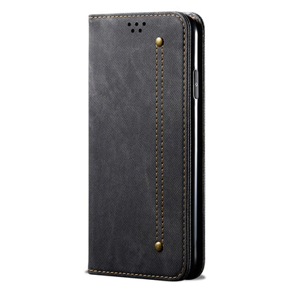 For Honor 90 GT Denim Texture Flip Leather Phone Case(Black) - Honor Cases by PMC Jewellery | Online Shopping South Africa | PMC Jewellery | Buy Now Pay Later Mobicred