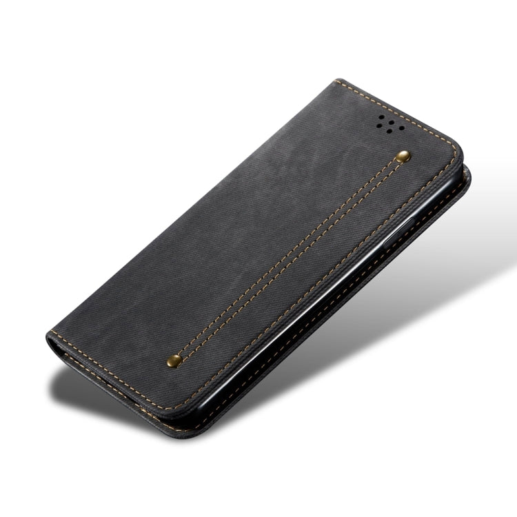 For Honor 200 Lite Global Denim Texture Flip Leather Phone Case(Black) - Honor Cases by PMC Jewellery | Online Shopping South Africa | PMC Jewellery | Buy Now Pay Later Mobicred