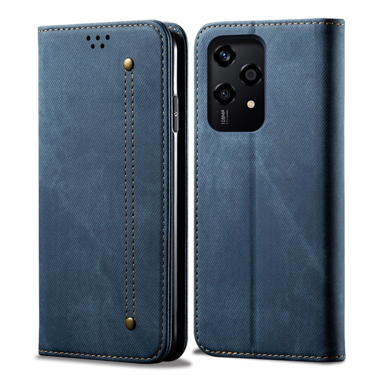 For Honor 200 Lite Global Denim Texture Flip Leather Phone Case(Blue) - Honor Cases by PMC TechLife | Online Shopping South Africa | PMC TechLife | Buy Now Pay Later Mobicred