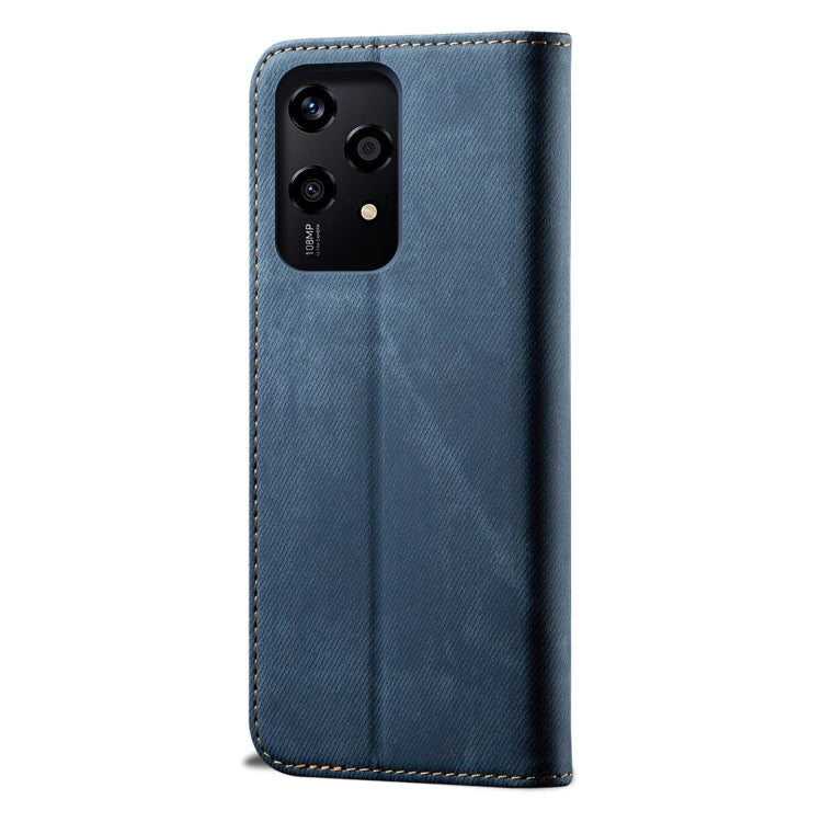 For Honor 200 Lite Global Denim Texture Flip Leather Phone Case(Blue) - Honor Cases by PMC TechLife | Online Shopping South Africa | PMC TechLife | Buy Now Pay Later Mobicred