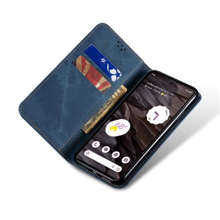 For Honor 200 Lite Global Denim Texture Flip Leather Phone Case(Blue) - Honor Cases by PMC TechLife | Online Shopping South Africa | PMC TechLife | Buy Now Pay Later Mobicred