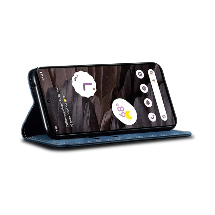For Honor 200 Lite Global Denim Texture Flip Leather Phone Case(Blue) - Honor Cases by PMC TechLife | Online Shopping South Africa | PMC TechLife | Buy Now Pay Later Mobicred