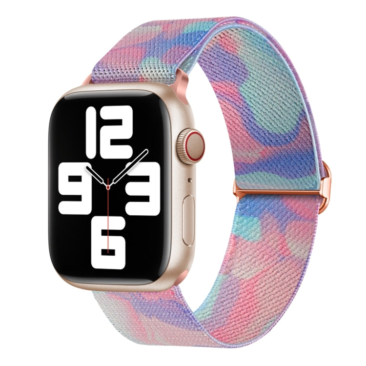 For Apple Watch 8 45mm  Painted Pattern Nylon Replacement Watch Band(Water Fluid) - Watch Bands by PMc TechLife | Online Shopping South Africa | PMc TechLife | Buy Now Pay Later Mobicred