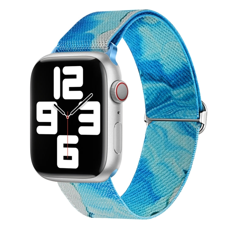 For Apple Watch SE 2022 40mm Painted Pattern Nylon Replacement Watch Band(Ocean Blue) - free shipping - PMc TechLife - Order now!