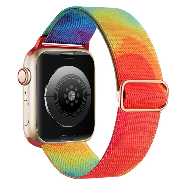 For Apple Watch SE 44mm Painted Pattern Nylon Replacement Watch Band(Liquid Colorful) - Watch Bands by PMc TechLife | Online Shopping South Africa | PMc TechLife | Buy Now Pay Later Mobicred
