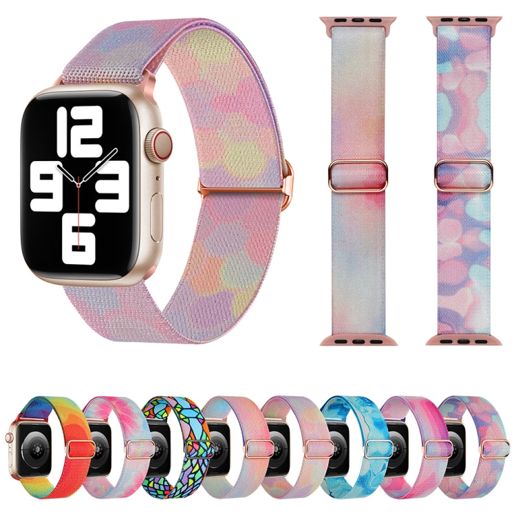 For Apple Watch 5 44mm Painted Pattern Nylon Replacement Watch Band(Water Fluid) - Watch Bands by PMc TechLife | Online Shopping South Africa | PMc TechLife | Buy Now Pay Later Mobicred