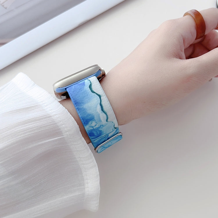 For Apple Watch 3 42mm Painted Pattern Nylon Replacement Watch Band(Water Fluid) - Watch Bands by PMc TechLife | Online Shopping South Africa | PMc TechLife | Buy Now Pay Later Mobicred