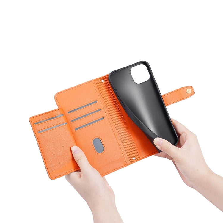 For Sharp Aquos sense8 Sheep Texture Cross-body Zipper Wallet Leather Phone Case(Orange) - More Brand by PMC TechLife | Online Shopping South Africa | PMC TechLife | Buy Now Pay Later Mobicred