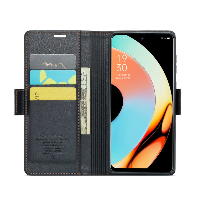 For Realme 10 Pro 5G CaseMe 023 Butterfly Buckle Litchi Texture RFID Anti-theft Leather Phone Case(Black) - Realme Cases by CaseMe | Online Shopping South Africa | PMC Jewellery | Buy Now Pay Later Mobicred