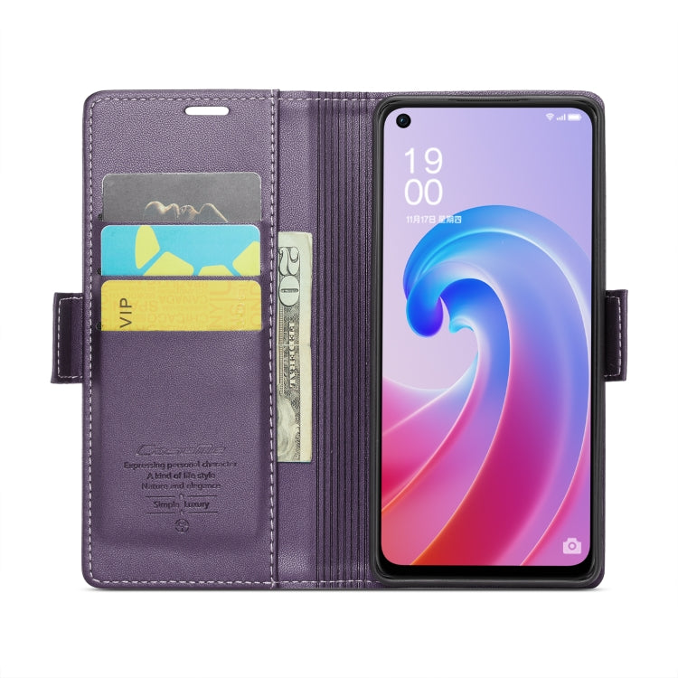 For Realme 9i 4G CaseMe 023 Butterfly Buckle Litchi Texture RFID Anti-theft Leather Phone Case(Pearly Purple) - Realme Cases by CaseMe | Online Shopping South Africa | PMC Jewellery | Buy Now Pay Later Mobicred