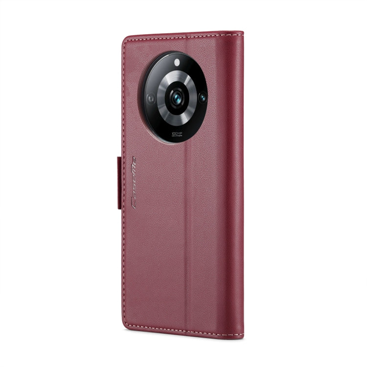 For Realme 11 Pro/11 Pro+ CaseMe 023 Butterfly Buckle Litchi Texture RFID Anti-theft Leather Phone Case(Wine Red) - Realme Cases by CaseMe | Online Shopping South Africa | PMC Jewellery | Buy Now Pay Later Mobicred