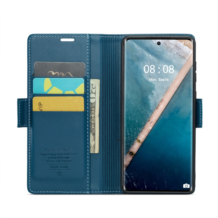 For Realme 11 Pro/11 Pro+ CaseMe 023 Butterfly Buckle Litchi Texture RFID Anti-theft Leather Phone Case(Blue) - Realme Cases by CaseMe | Online Shopping South Africa | PMC Jewellery | Buy Now Pay Later Mobicred