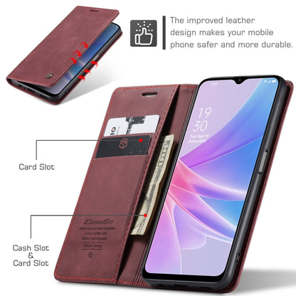 For OPPO A58 5G / A58X 5G CaseMe 013 Multifunctional Horizontal Flip Leather Phone Case(Wine Red) - OPPO Cases by CaseMe | Online Shopping South Africa | PMC Jewellery | Buy Now Pay Later Mobicred