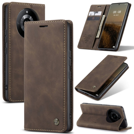 For Realme 11 Pro／Realme 11 Pro+ CaseMe 013 Multifunctional Horizontal Flip Leather Phone Case(Coffee) - Realme Cases by CaseMe | Online Shopping South Africa | PMC Jewellery | Buy Now Pay Later Mobicred