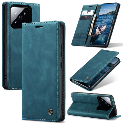 For Xiaomi 14 Pro CaseMe 013 Multifunctional Horizontal Flip Leather Phone Case(Blue) - 14 Pro Cases by CaseMe | Online Shopping South Africa | PMC Jewellery | Buy Now Pay Later Mobicred