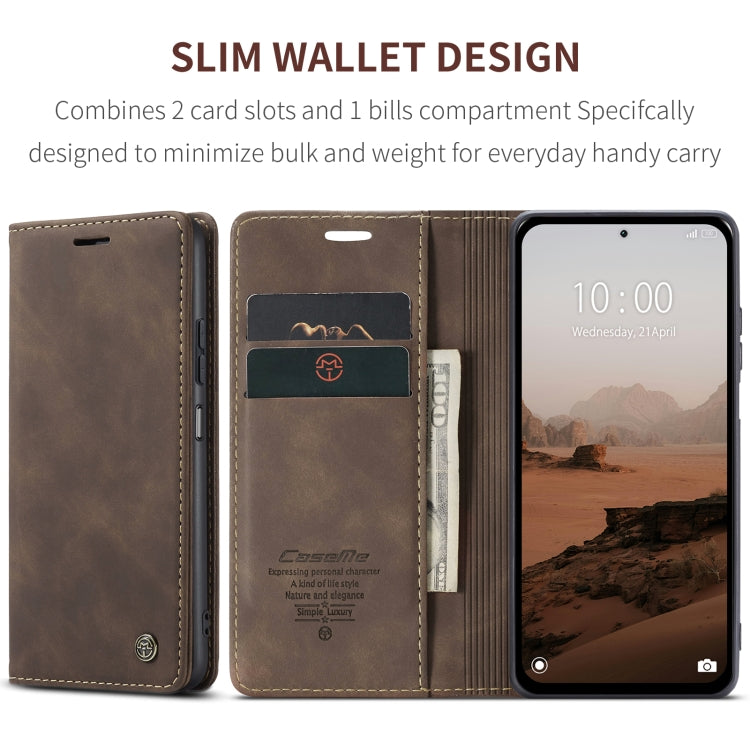 For Xiaomi Redmi Note 13 5G CaseMe 013 Multifunctional Horizontal Flip Leather Phone Case(Coffee) - Xiaomi Cases by CaseMe | Online Shopping South Africa | PMC Jewellery | Buy Now Pay Later Mobicred