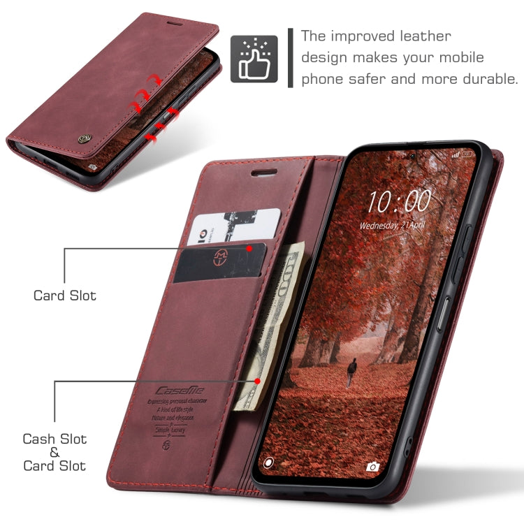 For Xiaomi Redmi Note 13 5G CaseMe 013 Multifunctional Horizontal Flip Leather Phone Case(Wine Red) - Xiaomi Cases by CaseMe | Online Shopping South Africa | PMC Jewellery | Buy Now Pay Later Mobicred