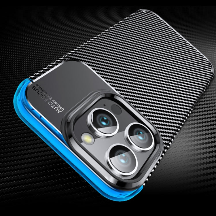For iPhone 16 Pro Carbon Fiber Texture Shockproof TPU Phone Case(Black) - iPhone 16 Pro Cases by PMC TechLife | Online Shopping South Africa | PMC TechLife | Buy Now Pay Later Mobicred