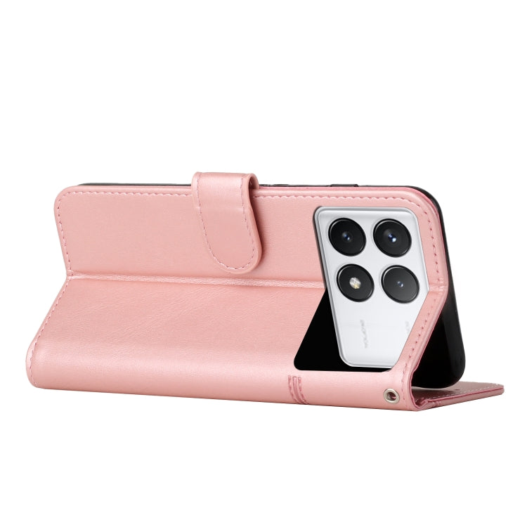 For Xiaomi Redmi K70 / K70 Pro Stitching Calf Texture Buckle Leather Phone Case(Rose Gold) - K70 Pro Cases by PMC Jewellery | Online Shopping South Africa | PMC Jewellery | Buy Now Pay Later Mobicred