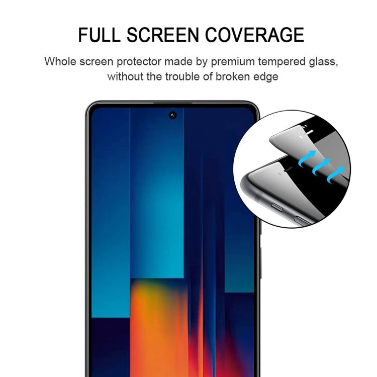 For Xiaomi Poco M6 Pro 4G 9H HD 3D Curved Edge Tempered Glass Film(Black) -  by PMC Jewellery | Online Shopping South Africa | PMC Jewellery | Buy Now Pay Later Mobicred