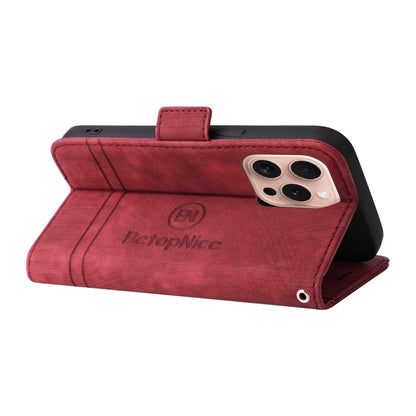 For iPhone 16 Pro BETOPNICE Dual-side Buckle Leather Phone Case(Red) - iPhone 16 Pro Cases by BETOPNICE | Online Shopping South Africa | PMC Jewellery | Buy Now Pay Later Mobicred