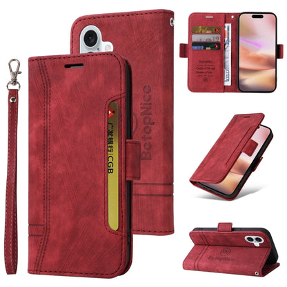 For iPhone 16 Plus BETOPNICE Dual-side Buckle Leather Phone Case(Red) - iPhone 16 Plus Cases by BETOPNICE | Online Shopping South Africa | PMC Jewellery | Buy Now Pay Later Mobicred