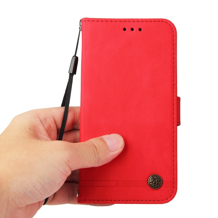 For iPhone 16 Pro Skin Feel Life Tree Leather Phone Case(Red) - iPhone 16 Pro Cases by PMC TechLife | Online Shopping South Africa | PMC TechLife | Buy Now Pay Later Mobicred
