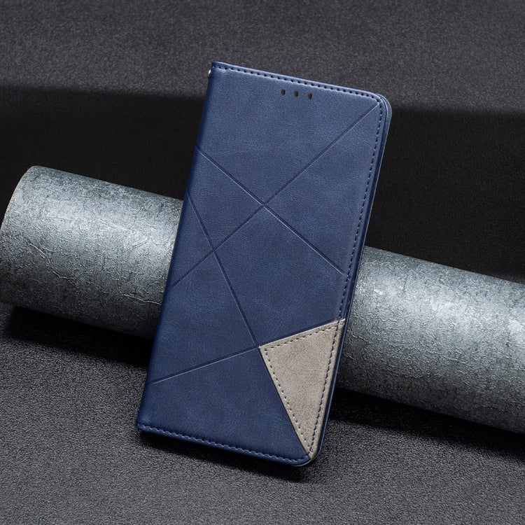 For iPhone 16 Pro Rhombus Texture Magnetic Leather Phone Case(Blue) - iPhone 16 Pro Cases by PMC TechLife | Online Shopping South Africa | PMC TechLife | Buy Now Pay Later Mobicred