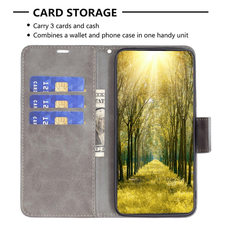 For iPhone 16 Lambskin Texture Pure Color Flip Leather Phone Case(Grey) - iPhone 16 Cases by PMC TechLife | Online Shopping South Africa | PMC TechLife | Buy Now Pay Later Mobicred