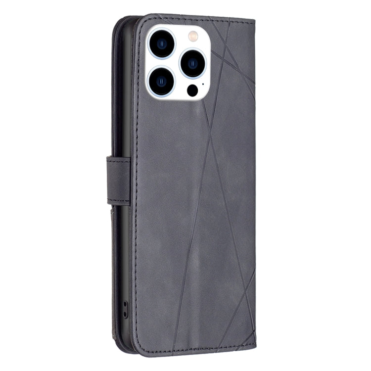 For iPhone 16 Pro Magnetic Buckle Rhombus Texture Leather Phone Case(Black) - iPhone 16 Pro Cases by PMC Jewellery | Online Shopping South Africa | PMC Jewellery | Buy Now Pay Later Mobicred