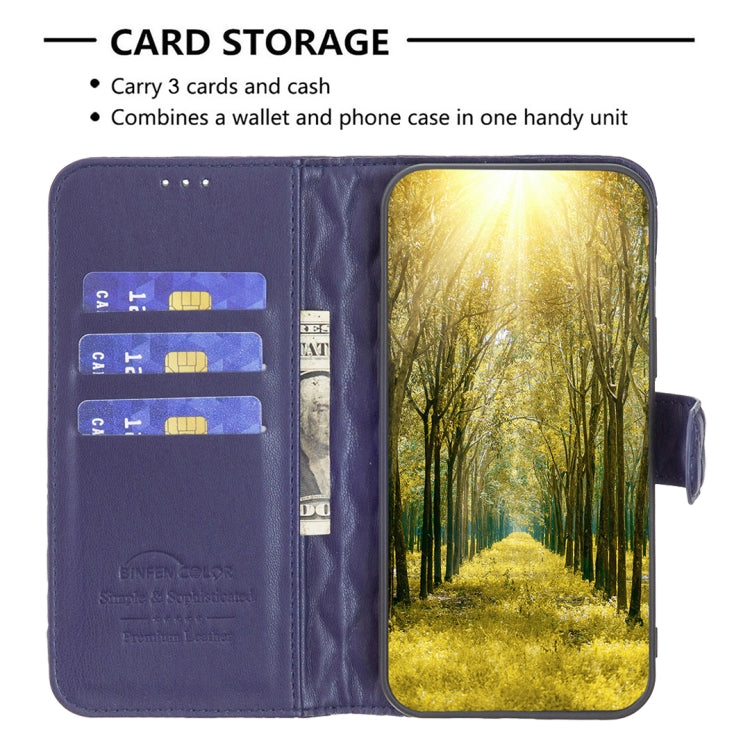 For iPhone 16 Plus Diamond Lattice Wallet Flip Leather Phone Case(Blue) - iPhone 16 Plus Cases by PMC TechLife | Online Shopping South Africa | PMC TechLife | Buy Now Pay Later Mobicred