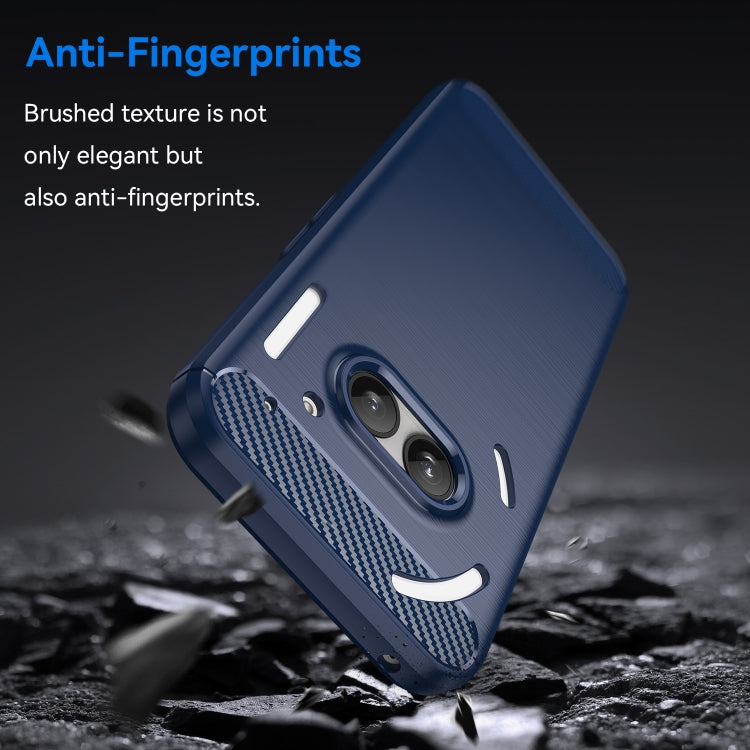 For Nothing Phone 2a Brushed Texture Carbon Fiber TPU Phone Case(Blue) - More Brand by PMC Jewellery | Online Shopping South Africa | PMC Jewellery | Buy Now Pay Later Mobicred