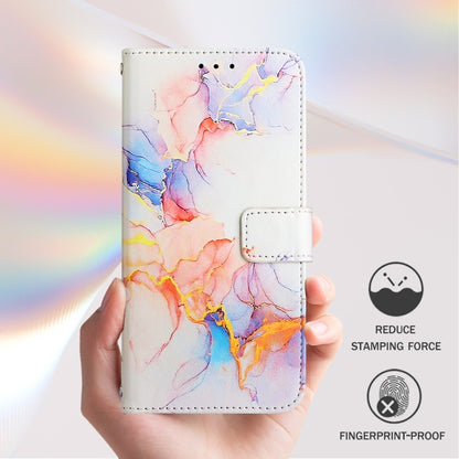 For iPhone SE 2024 PT003 Marble Pattern Flip Leather Phone Case(Galaxy Marble White LS004) - More iPhone Cases by PMC Jewellery | Online Shopping South Africa | PMC Jewellery | Buy Now Pay Later Mobicred