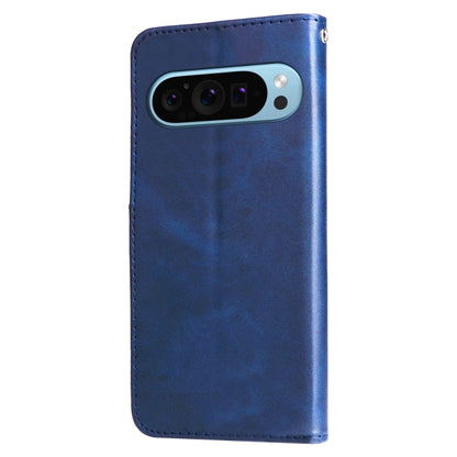 For Google Pixel 9 Fashion Calf Texture Zipper Leather Phone Case(Blue) - Google Cases by PMC Jewellery | Online Shopping South Africa | PMC Jewellery | Buy Now Pay Later Mobicred