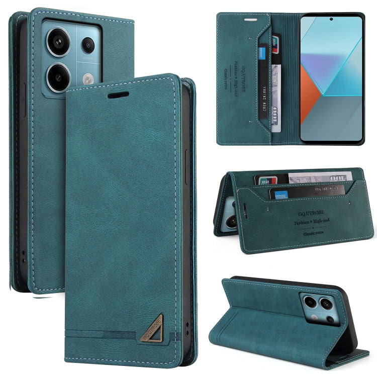 For Xiaomi Redmi Note 13 Pro 5G Skin Feel Anti-theft Brush Horizontal Flip Leather Case with Holder(Blue) - Note 13 Pro Cases by PMC Jewellery | Online Shopping South Africa | PMC Jewellery | Buy Now Pay Later Mobicred