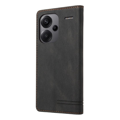 For Xiaomi Redmi Note 13 Pro+ Skin Feel Anti-theft Brush Horizontal Flip Leather Case with Holder(Black) - Note 13 Pro+ Cases by PMC Jewellery | Online Shopping South Africa | PMC Jewellery | Buy Now Pay Later Mobicred