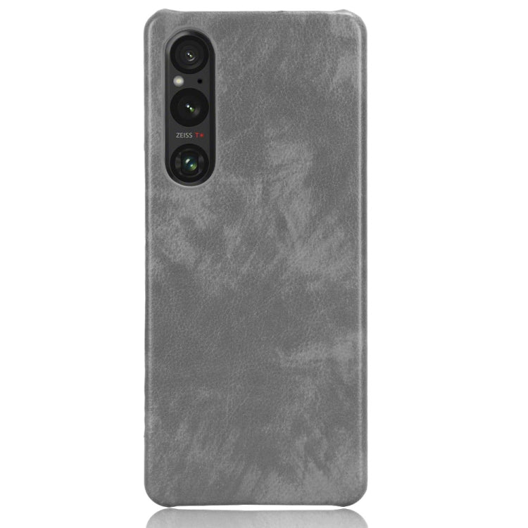 For Sony Xperia 1 V Litchi Texture Back Cover Phone Case(Grey) - Sony Cases by PMC TechLife | Online Shopping South Africa | PMC TechLife | Buy Now Pay Later Mobicred