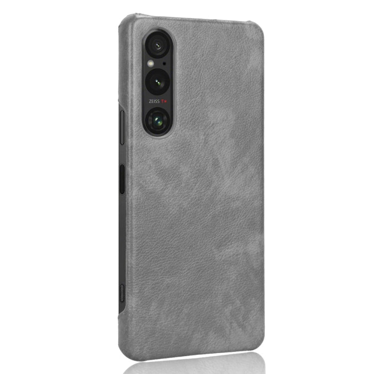 For Sony Xperia 1 V Litchi Texture Back Cover Phone Case(Grey) - Sony Cases by PMC TechLife | Online Shopping South Africa | PMC TechLife | Buy Now Pay Later Mobicred