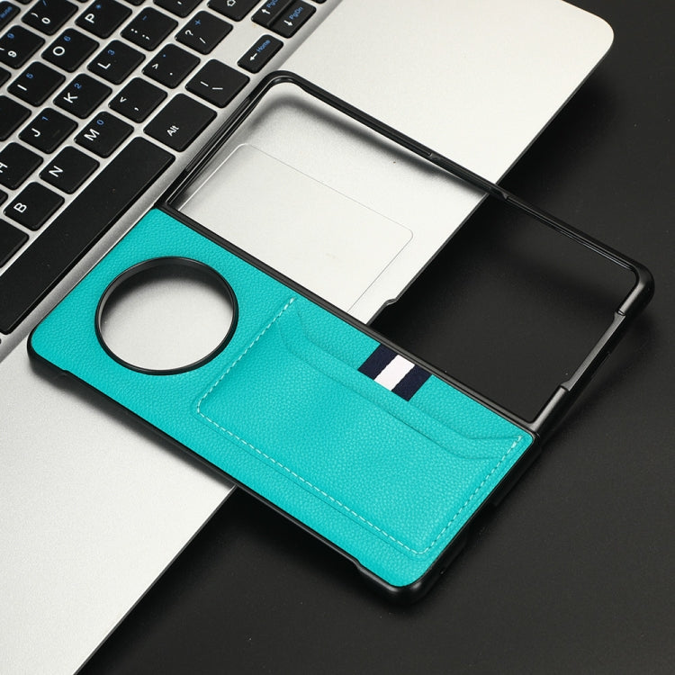 For Tecno Phantom V Fold Litchi Texture Card Slots Back Cover Phone Case(Green) - Tecno Cases by PMC TechLife | Online Shopping South Africa | PMC TechLife