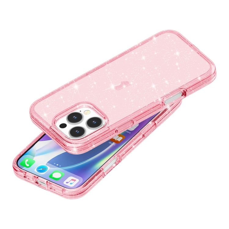 For iPhone 16 Pro Shockproof Terminator Glitter Powder Phone Case(Pink) - iPhone 16 Pro Cases by PMC Jewellery | Online Shopping South Africa | PMC Jewellery | Buy Now Pay Later Mobicred